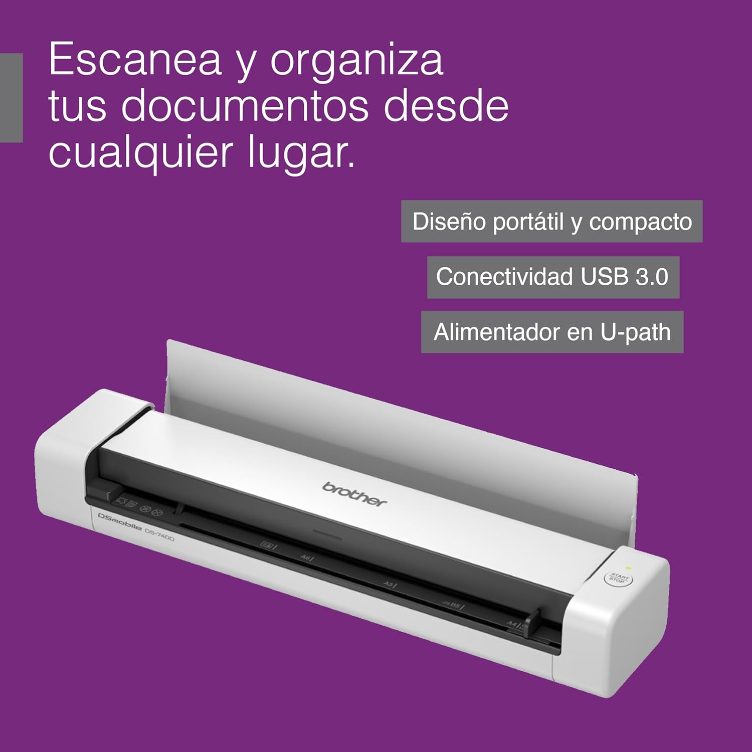 Brother DS-740D Duplex Compact Mobile Document Scanner