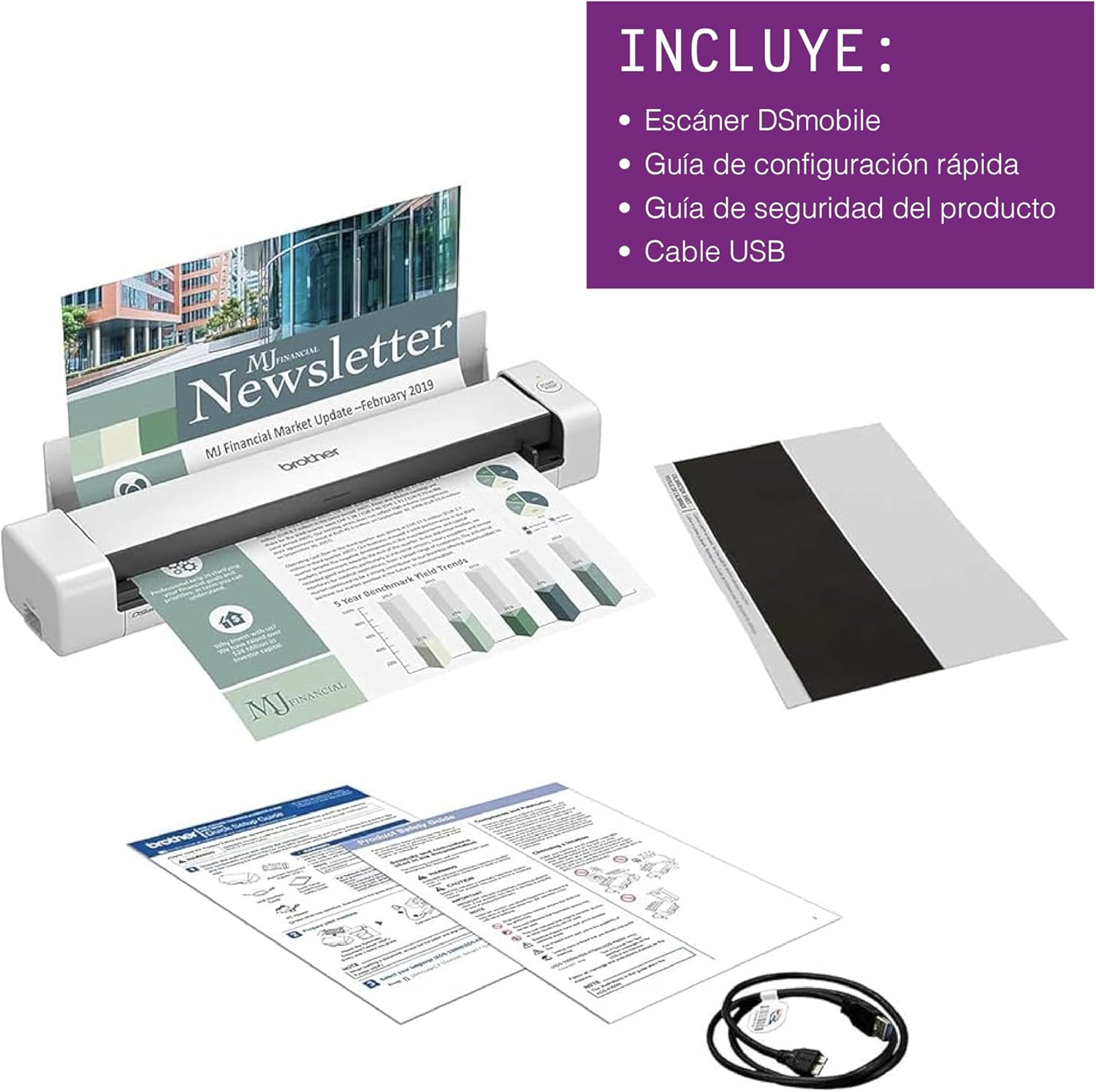 Brother DS-740D Duplex Compact Mobile Document Scanner